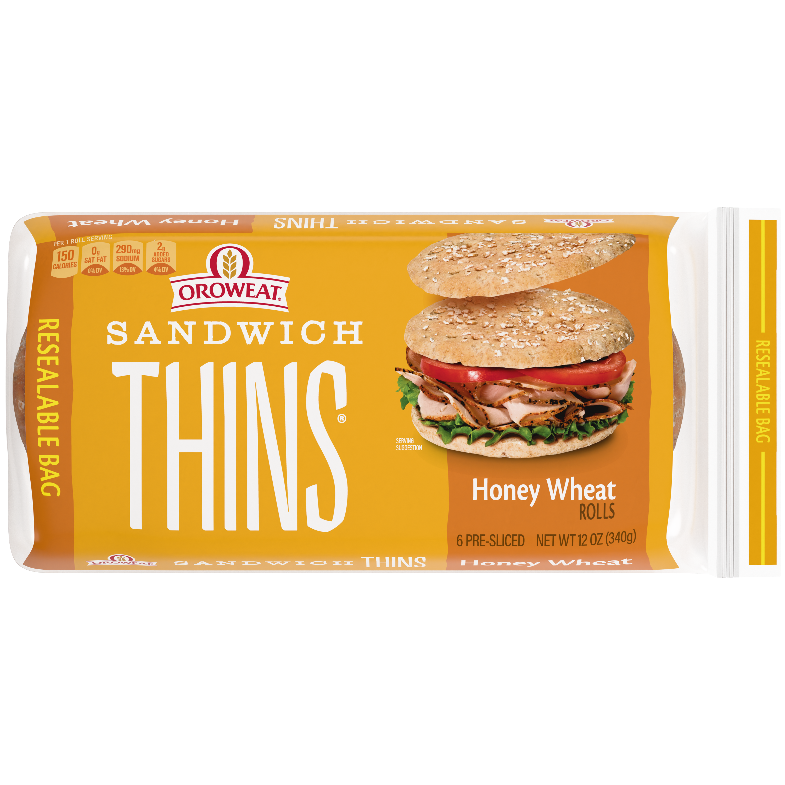 Oroweat Honey Wheat sandwich thins