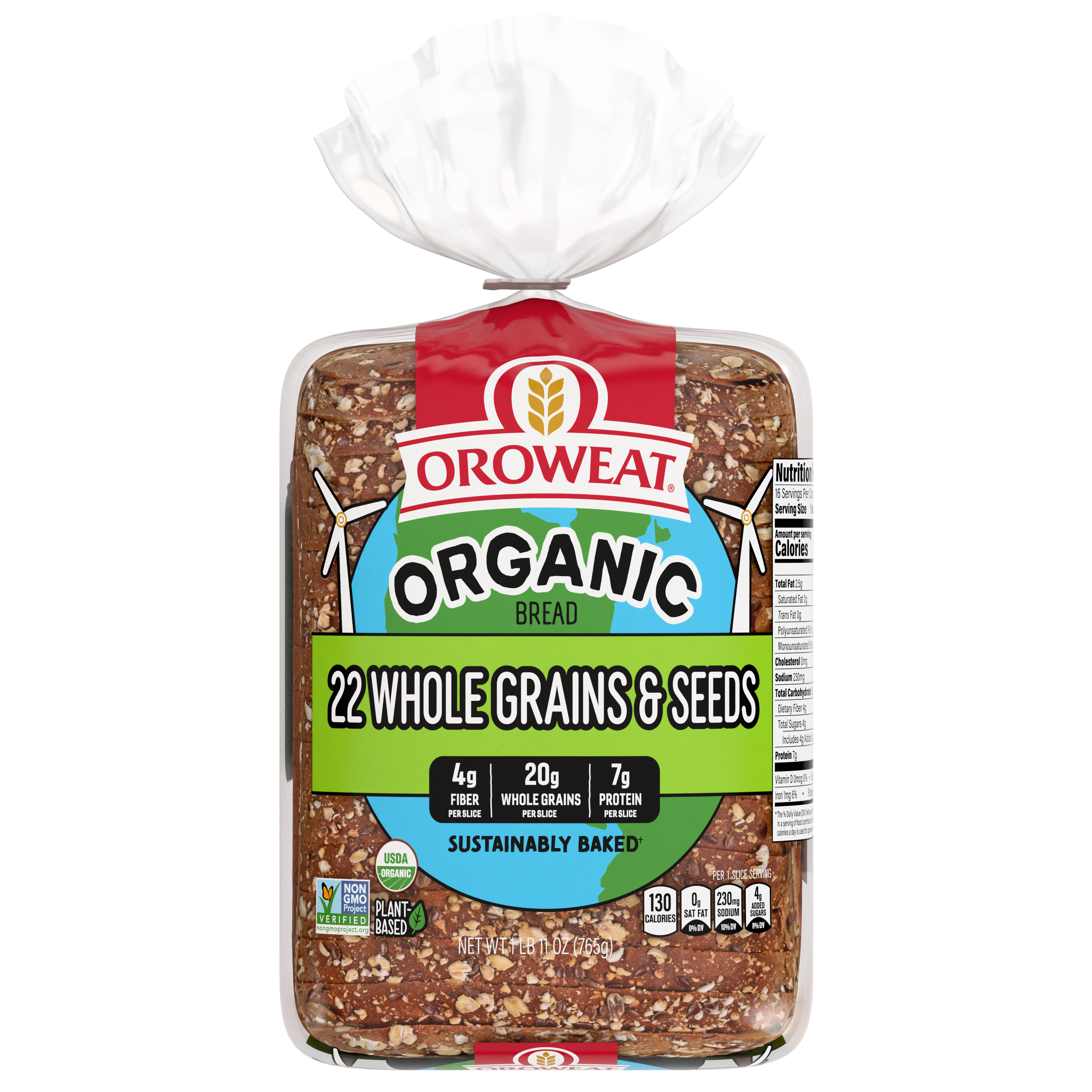 Oroweat 22 Grains and Seeds bread