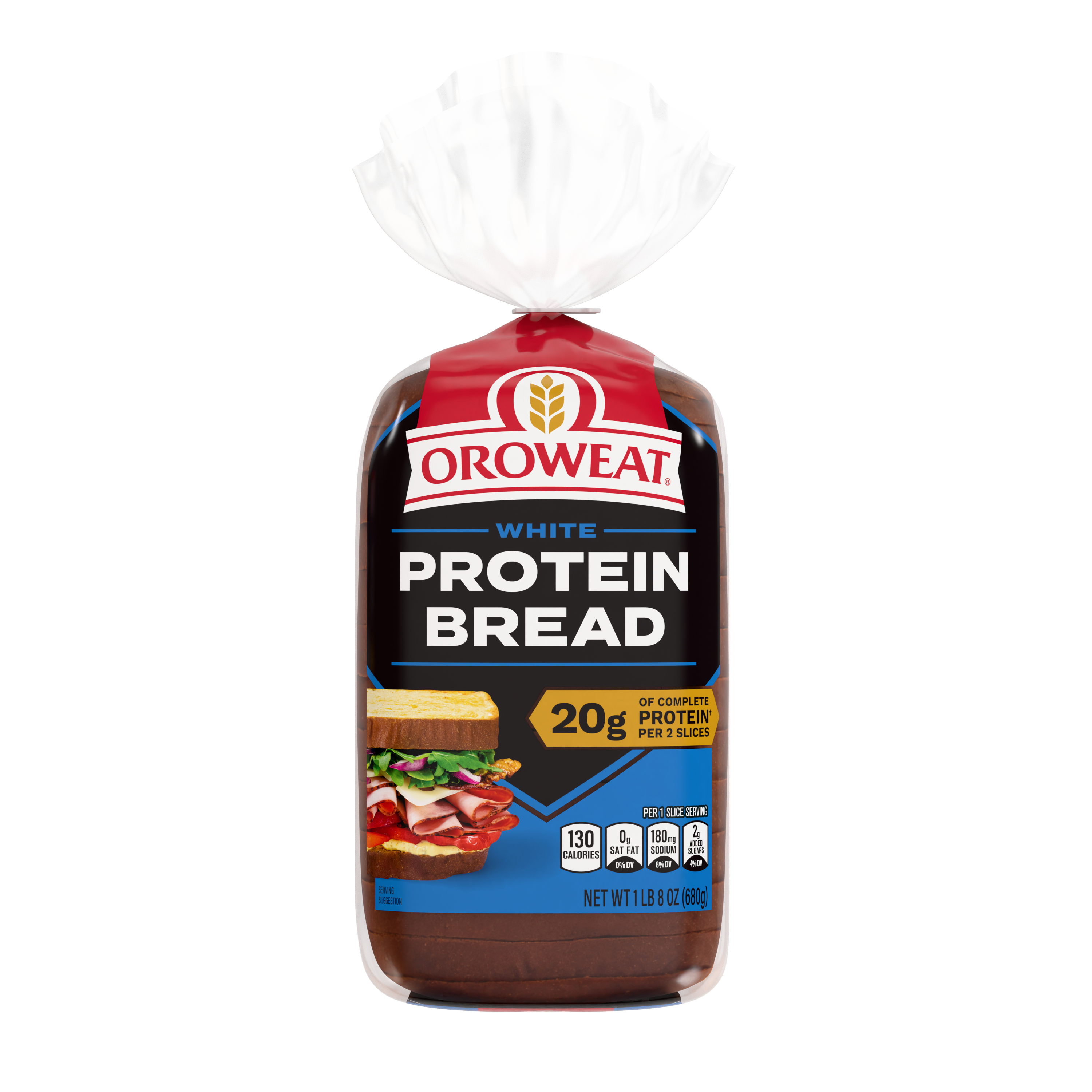 protein white loaf of bread