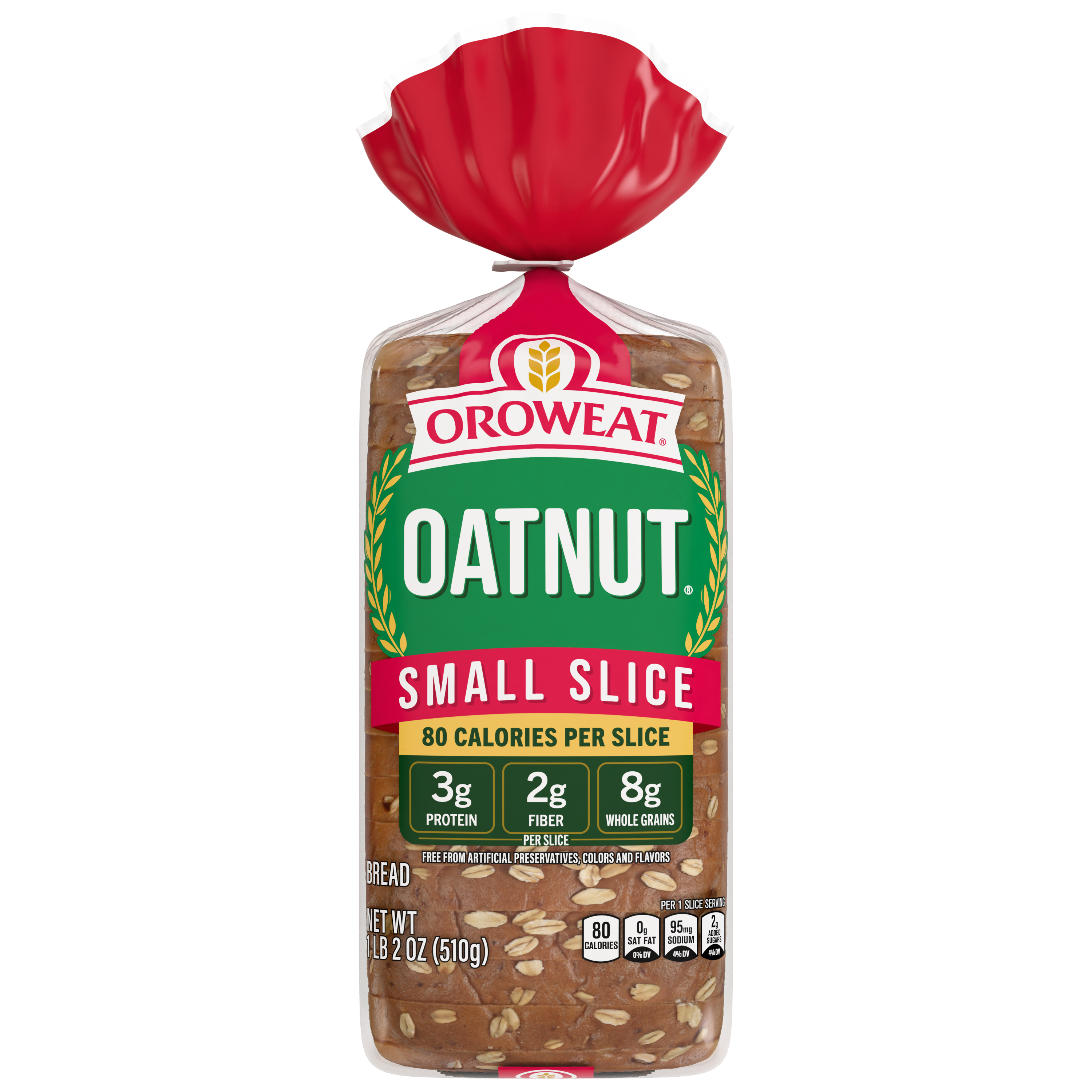 Oroweat Oatnut Small Slice bread loaf