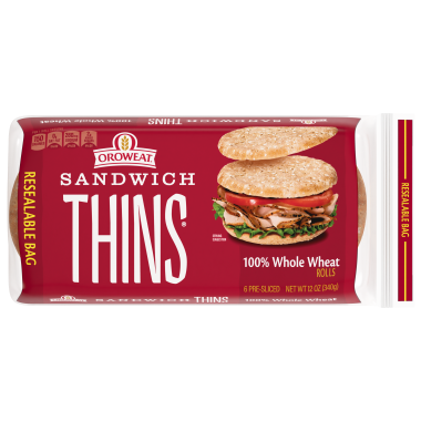 Oroweat 100% Whole Wheat sandwich thins
