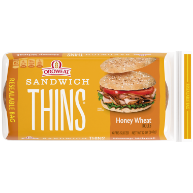 Oroweat Honey Wheat sandwich thins
