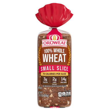 Oroweat 100% Whole Wheat Small Slice